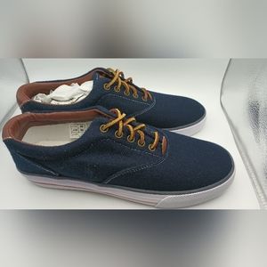 Vintage NOS Ralph Lauren men's blue suede look shoes 10D